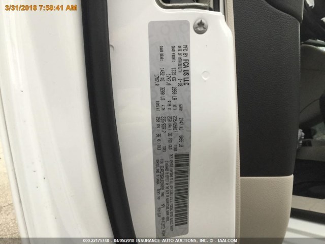 2C4RC1BG0JR204092 - 2018 CHRYSLER PACIFICA TOURING L Սպիտակ լուսանկար 16