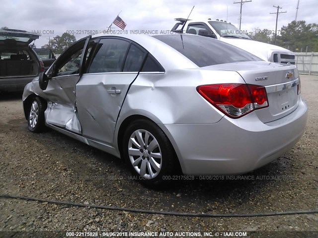 1G1PC5SH6B7115873 - 2011 CHEVROLET CRUZE LS SILVER photo 3