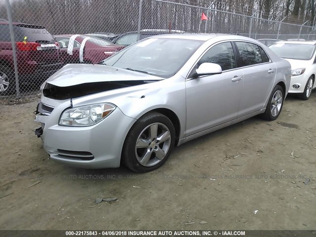 1G1ZD5EB4AF306273 - 2010 CHEVROLET MALIBU 2LT SILVER photo 2