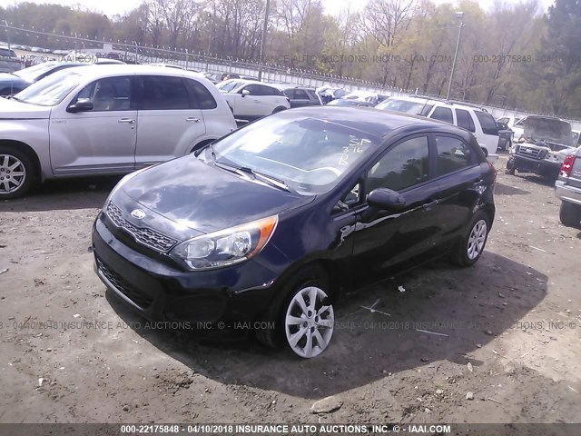 KNADM5A33D6194678 - 2013 KIA RIO LX BLACK photo 2