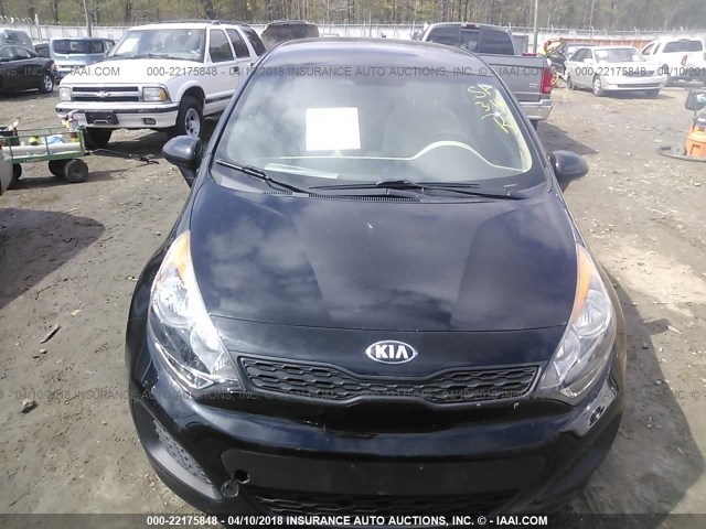KNADM5A33D6194678 - 2013 KIA RIO LX BLACK photo 6