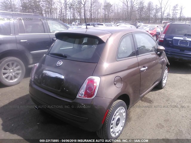 3C3CFFAR2FT582100 - 2015 FIAT 500 POP BROWN photo 4