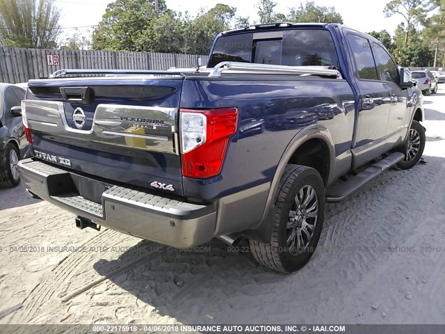 1N6BA1F40HN571022 - 2017 NISSAN TITAN XD SL/PRO-4X/PLAT RESERVE BLUE photo 4