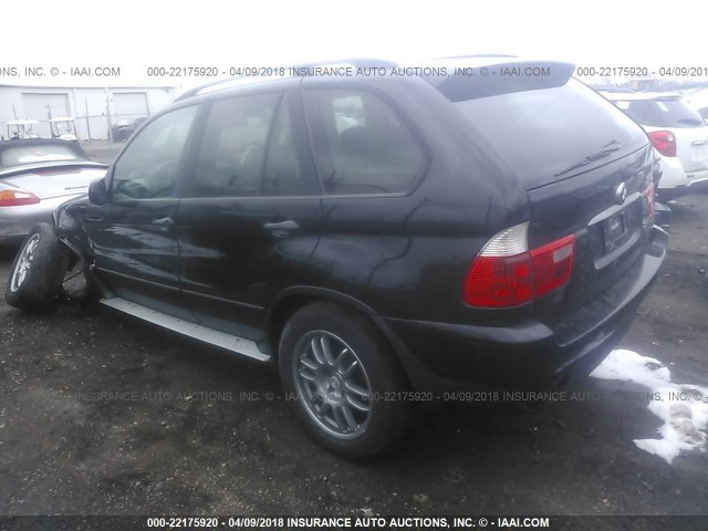 5UXFA53583LV92213 - 2003 BMW X5 3.0I BLACK photo 3