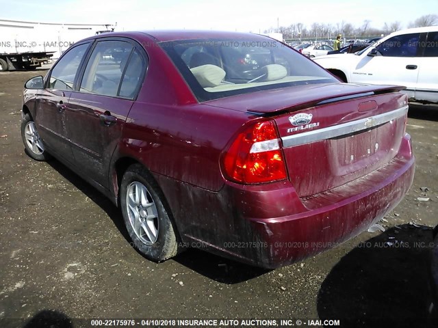 1G1ZT52875F307466 - 2005 CHEVROLET MALIBU LS წითელი ფოტო 3