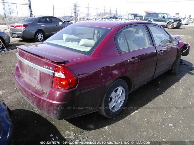 1G1ZT52875F307466 - 2005 CHEVROLET MALIBU LS წითელი ფოტო 4
