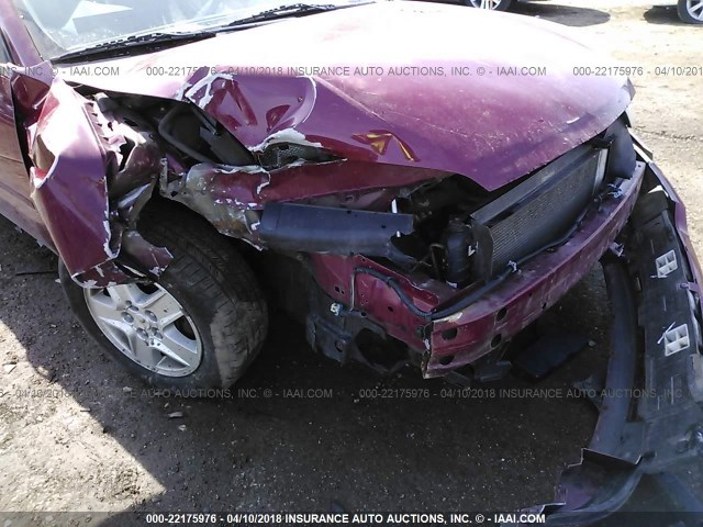 1G1ZT52875F307466 - 2005 CHEVROLET MALIBU LS წითელი ფოტო 6