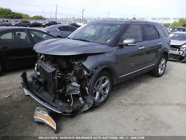 1FM5K8F89EGC48821 - 2014 FORD EXPLORER LIMITED 灰色 照片 2