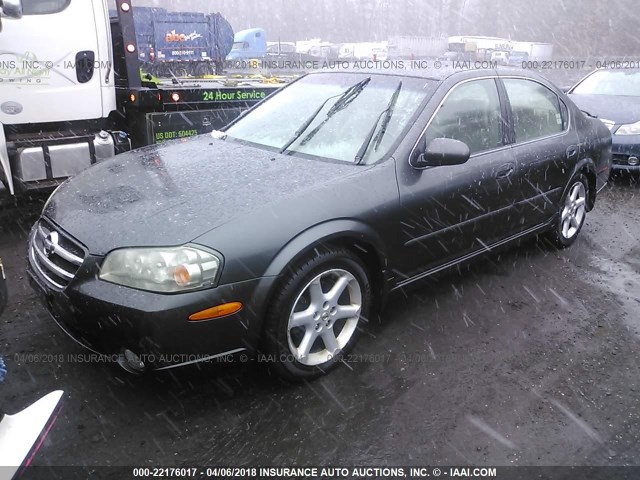 JN1DA31D23T523687 - 2003 NISSAN MAXIMA GLE/GXE/SE GRAY photo 2