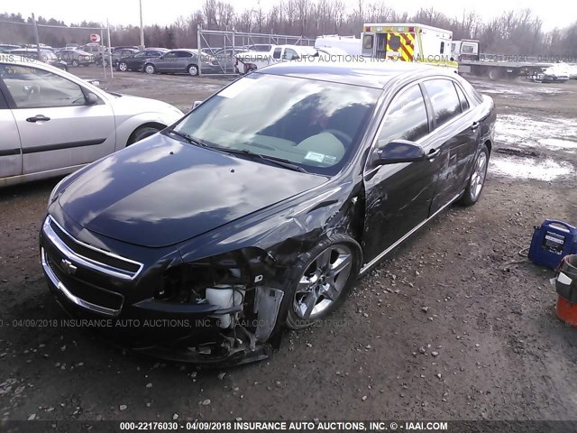 1G1ZH57B984255764 - 2008 CHEVROLET MALIBU 1LT BLACK photo 2