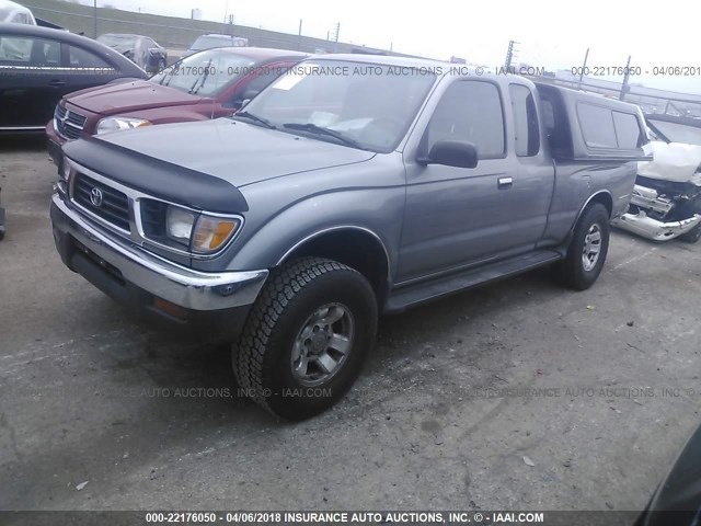 4TAWM72N0TZ115550 - 1996 TOYOTA TACOMA XTRACAB GRAY photo 2