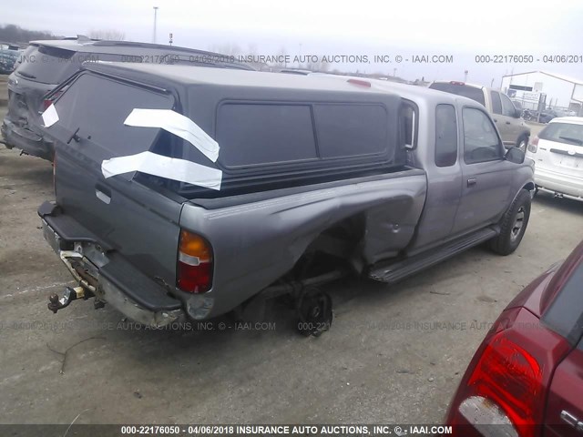 4TAWM72N0TZ115550 - 1996 TOYOTA TACOMA XTRACAB GRAY photo 4