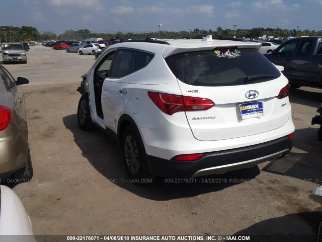 5XYZU3LB7EG200840 - 2014 HYUNDAI SANTA FE SPORT  WHITE photo 3