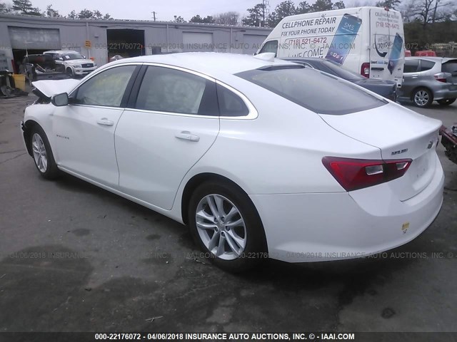 1G1ZE5ST7GF316721 - 2016 CHEVROLET MALIBU LT WHITE photo 3