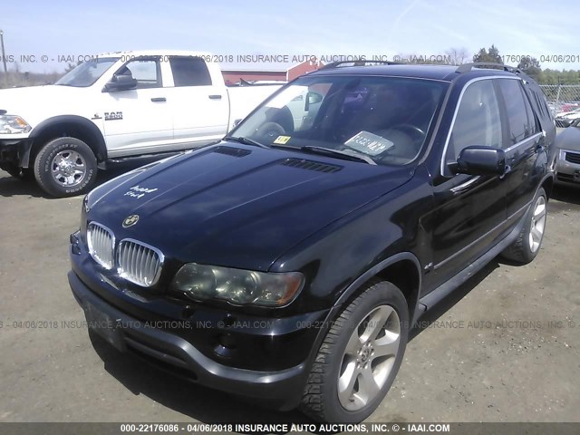 WBAFB33581LH19333 - 2001 BMW X5 4.4I BLACK photo 2