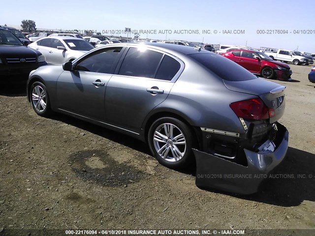 JN1CV6AP2BM507851 - 2011 INFINITI G37 SPORT GRAY photo 3