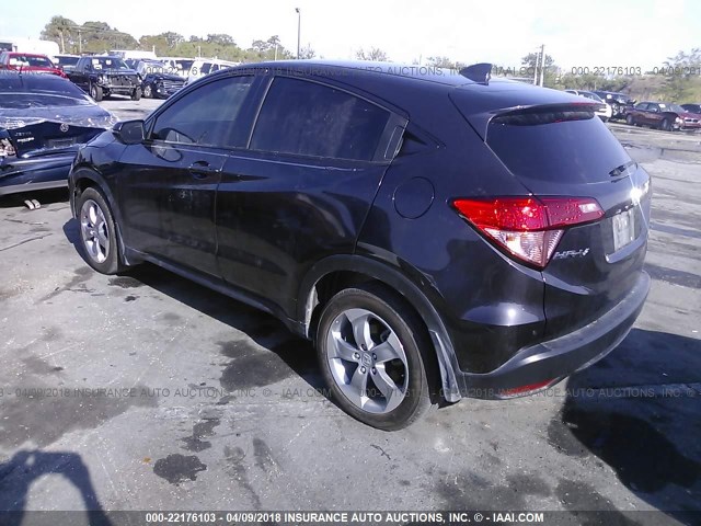 3CZRU5H59HM708467 - 2017 HONDA HR-V EX BLACK photo 3