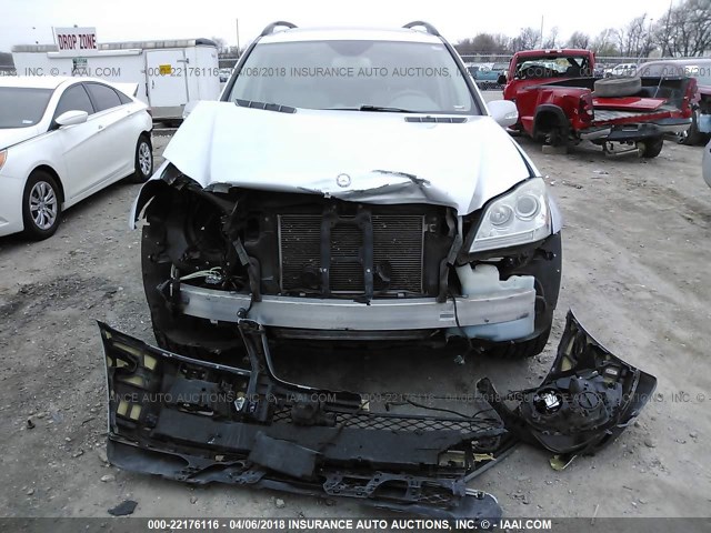 4JGBF71E18A337241 - 2008 MERCEDES-BENZ GL 450 4MATIC SILVER photo 6