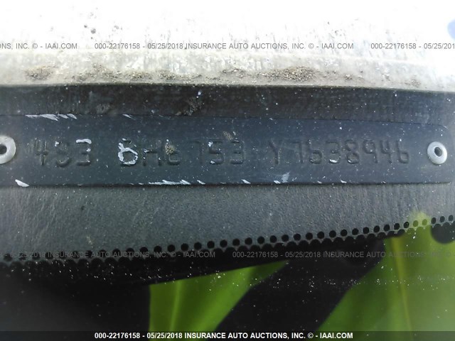 4S3BH6753Y7638946 - 2000 SUBARU LEGACY OUTBACK AWP 栗色 照片 9