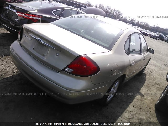 1FAFP55S21A110028 - 2001 FORD TAURUS SES GOLD photo 4