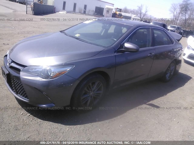 4T1BF1FK8FU080845 - 2015 TOYOTA CAMRY LE/XLE/SE/XSE GRAY photo 2