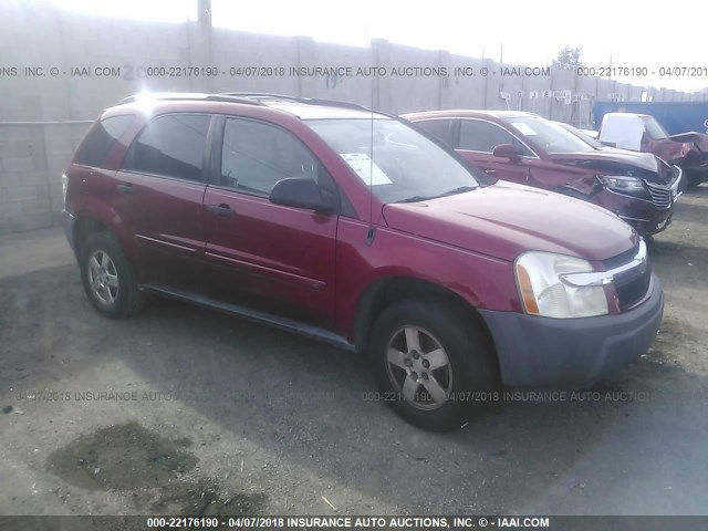 2CNDL13F556156219 - 2005 CHEVROLET EQUINOX LS RED photo 1