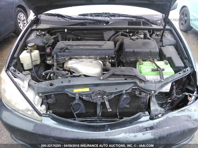 4T1BE32K62U513948 - 2002 TOYOTA CAMRY LE/XLE/SE GREEN photo 10