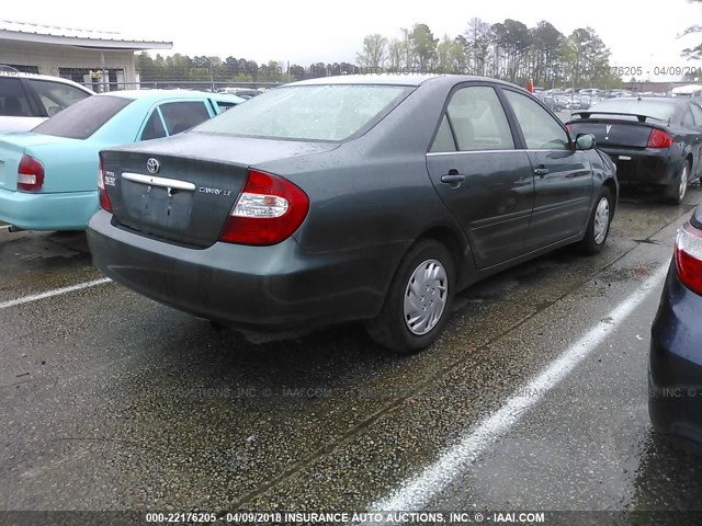 4T1BE32K62U513948 - 2002 TOYOTA CAMRY LE/XLE/SE 绿色 照片 4