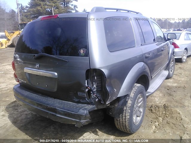 1D8HB58DX5F518561 - 2005 DODGE DURANGO LIMITED GRAY photo 4