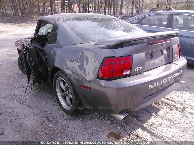 1FAFP42X84F161115 - 2004 FORD MUSTANG GT GRAY photo 3