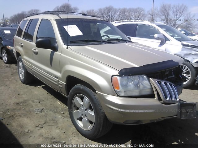 1J4GW58N61C643943 - 2001 JEEP GRAND CHEROKEE LIMITED GOLD photo 1