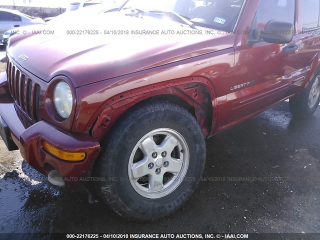 1J8GL58K92W182394 - 2002 JEEP LIBERTY LIMITED ORANGE photo 6