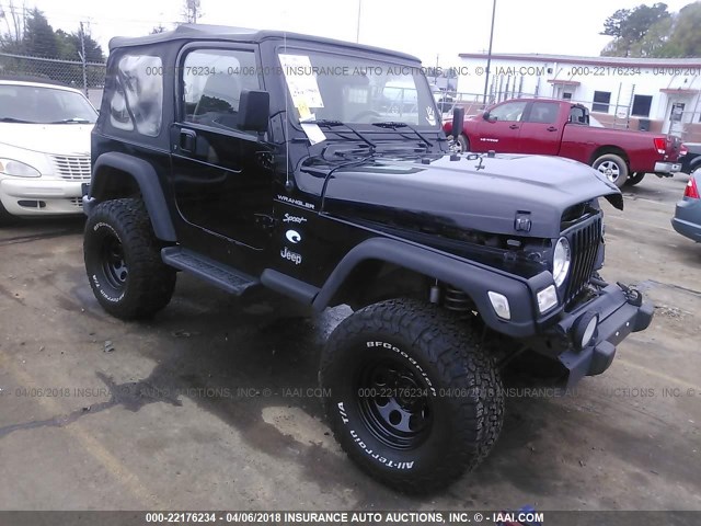 1J4FA49S42P720179 - 2002 JEEP WRANGLER / TJ SPORT BLACK photo 1