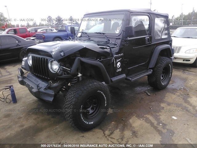 1J4FA49S42P720179 - 2002 JEEP WRANGLER / TJ SPORT BLACK photo 2