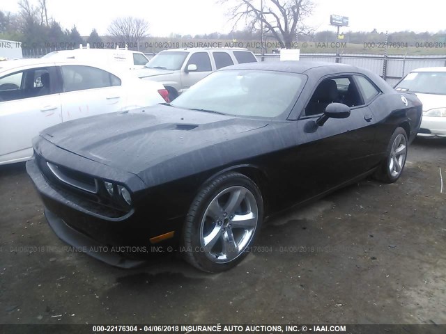 2C3CDYAG8DH612254 - 2013 DODGE CHALLENGER SXT BLACK photo 2