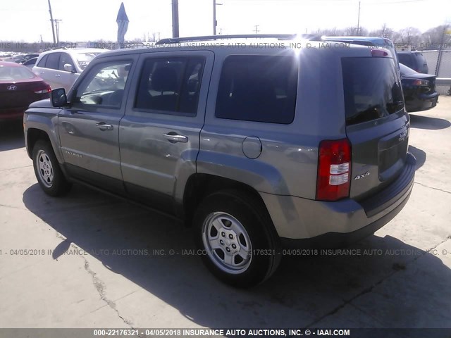 1C4NJRBB6CD610875 - 2012 JEEP PATRIOT SPORT Pewter photo 3