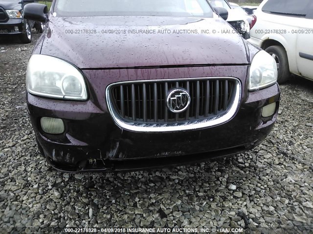 5GADV23L86D143737 - 2006 BUICK TERRAZA CX MAROON photo 6