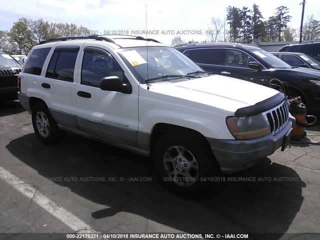 1J4GW58S0XC500615 - 1999 JEEP GRAND CHEROKEE LAREDO WHITE photo 1