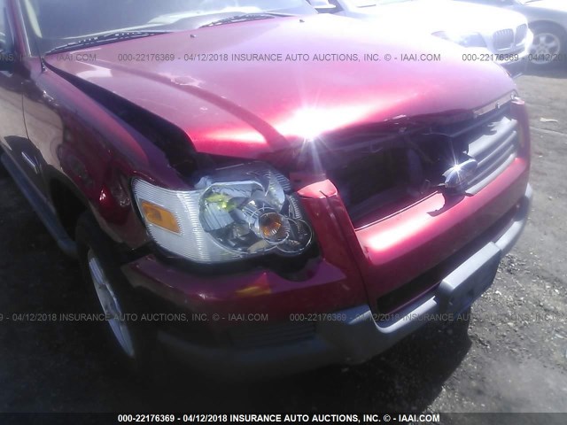 1FMEU72EX6ZA24110 - 2006 FORD EXPLORER XLS RED photo 6