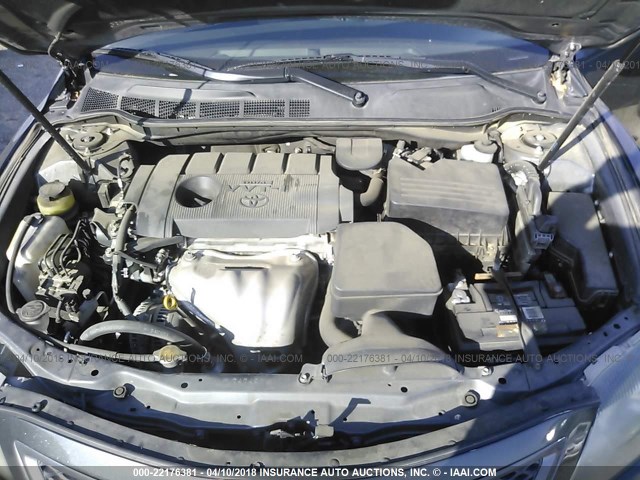 4T1BF3EK4BU727510 - 2011 TOYOTA CAMRY SE/LE/XLE GRAY photo 10