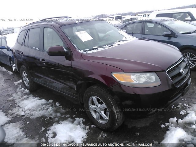 5NMSG13D27H120613 - 2007 HYUNDAI SANTA FE GLS MAROON photo 1