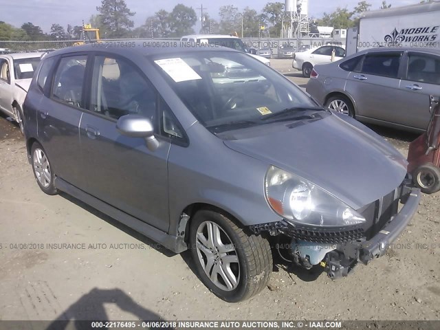 JHMGD38647S022741 - 2007 HONDA FIT S GRAY photo 1