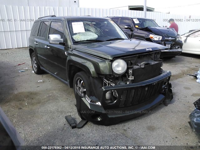 1J8FT28088D731550 - 2008 JEEP PATRIOT SPORT GREEN photo 1