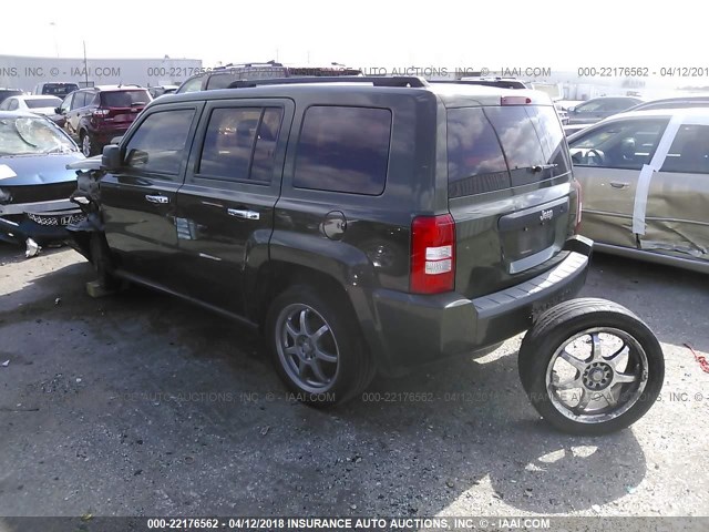 1J8FT28088D731550 - 2008 JEEP PATRIOT SPORT GREEN photo 3