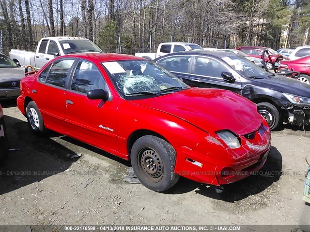 1G2JB524917391352 - 2001 PONTIAC SUNFIRE SE RED photo 1