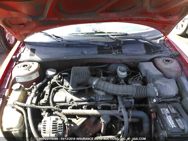 1G2JB524917391352 - 2001 PONTIAC SUNFIRE SE RED photo 10