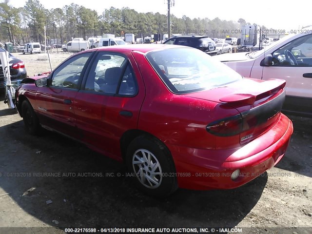 1G2JB524917391352 - 2001 PONTIAC SUNFIRE SE RED photo 3