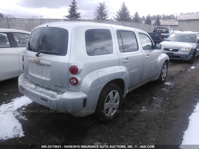 3GNCA13B39S623350 - 2009 CHEVROLET HHR LS SILVER photo 4