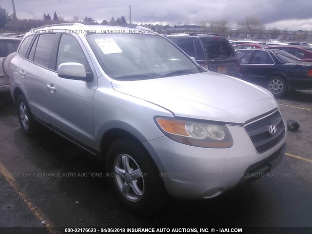 5NMSG73D87H065068 - 2007 HYUNDAI SANTA FE GLS SILVER photo 1