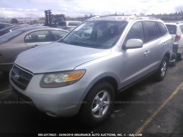 5NMSG73D87H065068 - 2007 HYUNDAI SANTA FE GLS SILVER photo 2